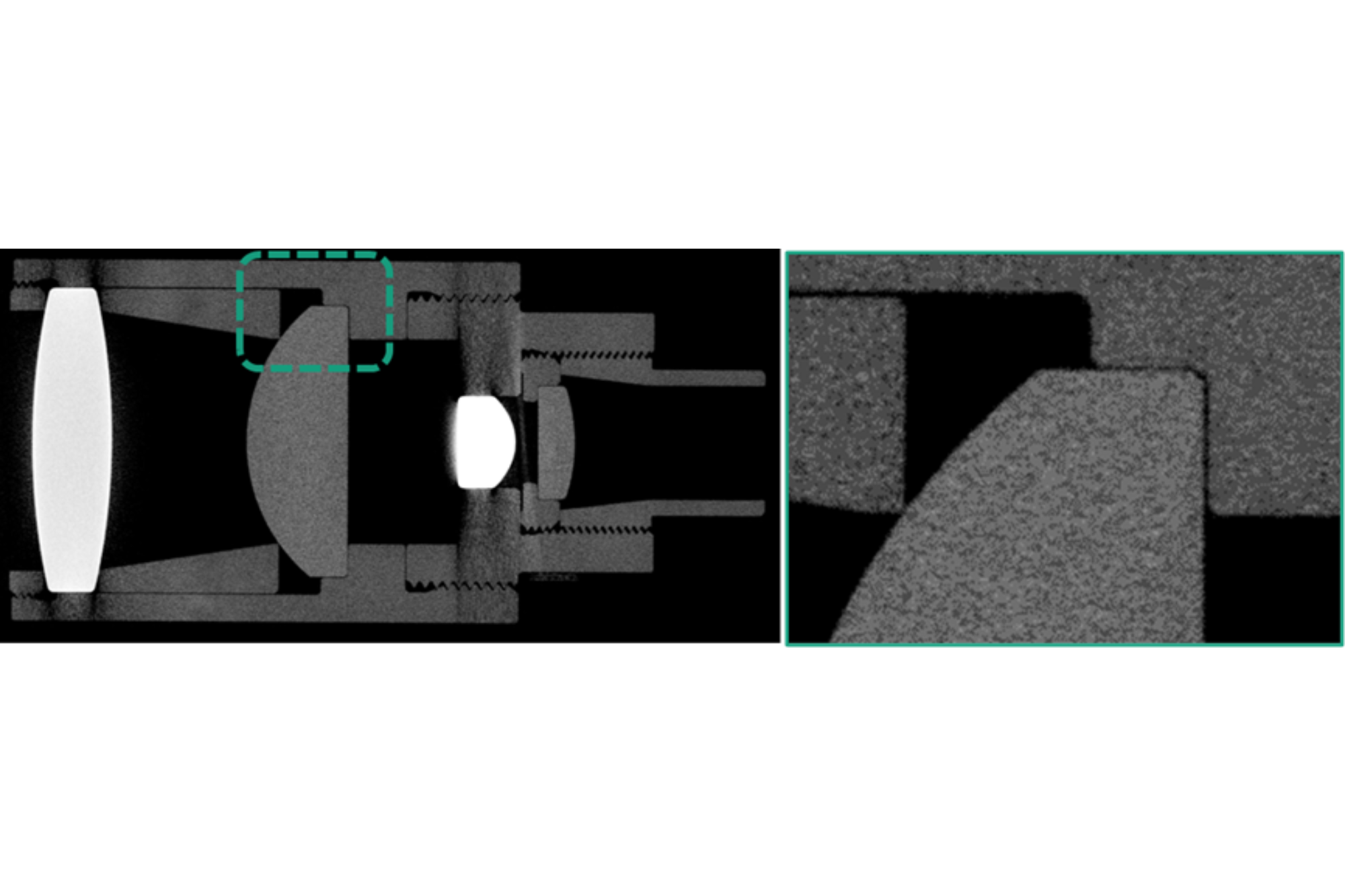 Detection of assembly errors in a microscope lens