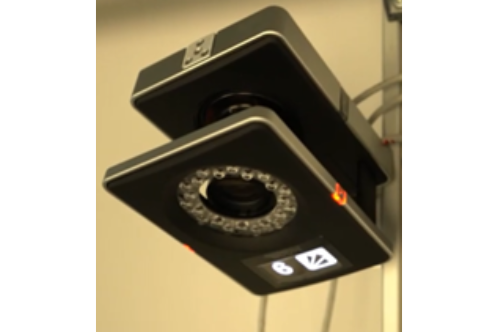Three selected cameras with people tracking
