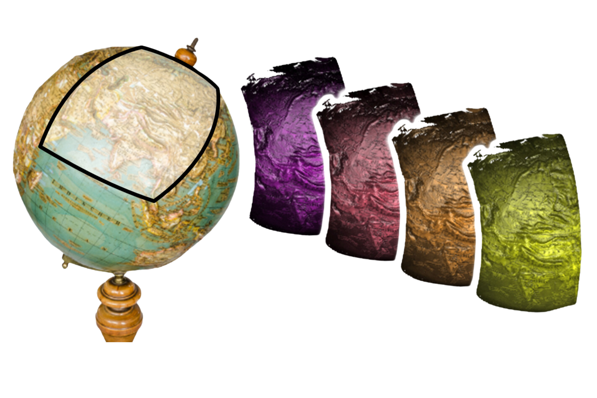 Digitalisation of a historical relief globe