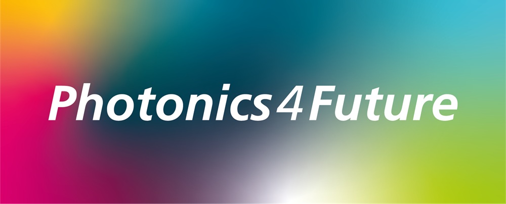 A colorful gradient and the white lettering “Photonics4Future” in front of it.